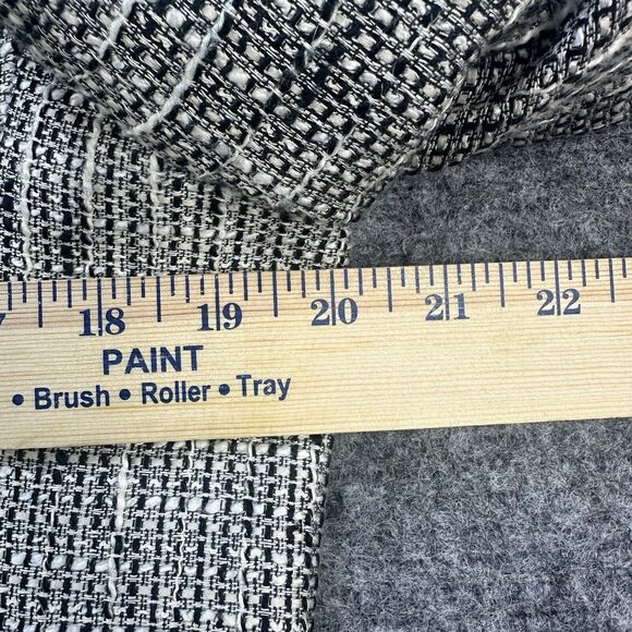 Vintage 90s Blazer Women 10 Black White Tweed Linen Blend Made in USA - Picture 12 of 16